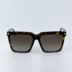 Tom Ford Women BRAND NEW Sunglasses SABRINA-02 Havana Gradient Polarized FT0764
